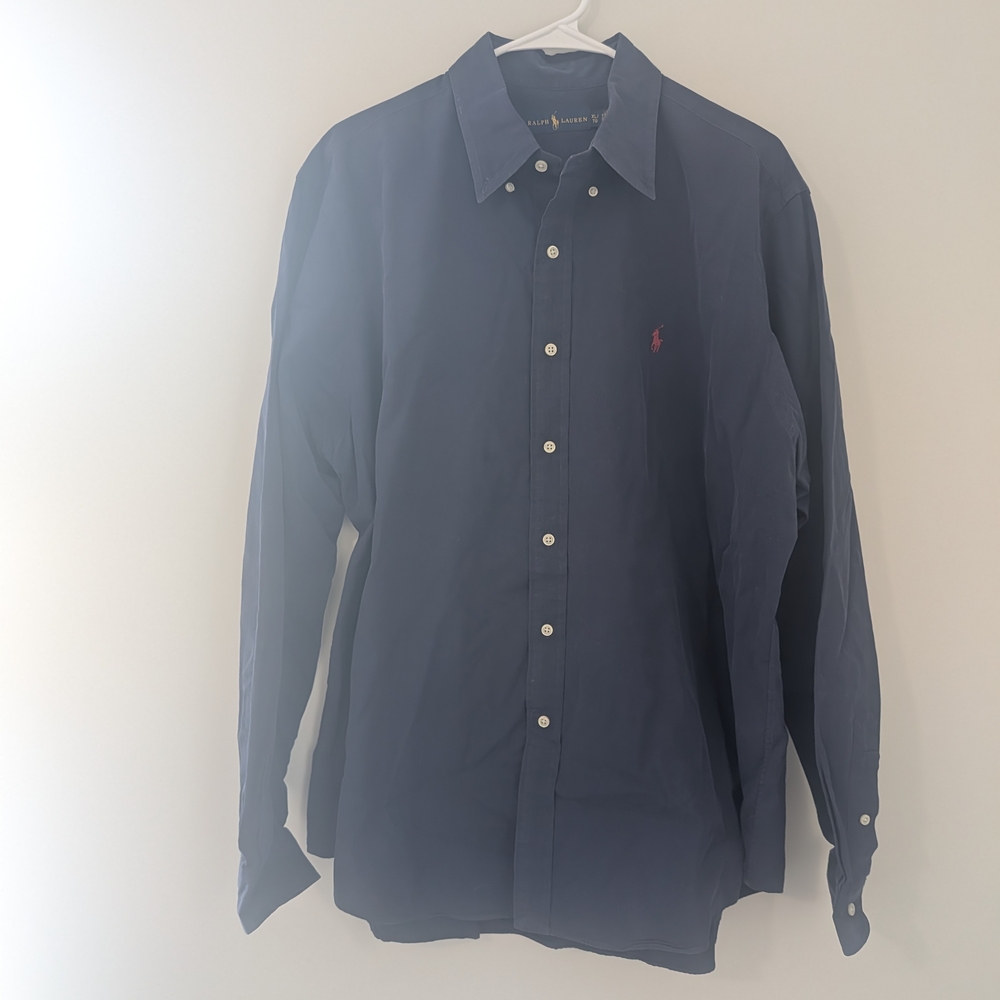 Ralph Lauren Navy Blue Button-Down Shirt